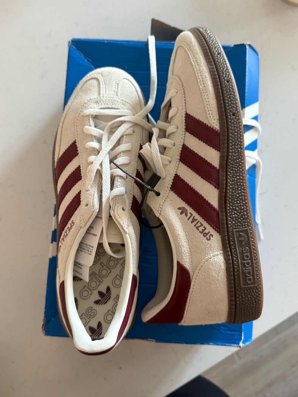adidas Spezial Sneakers Off-White and Burgundy